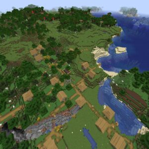 A Skyline Image of a Minecraft Seed