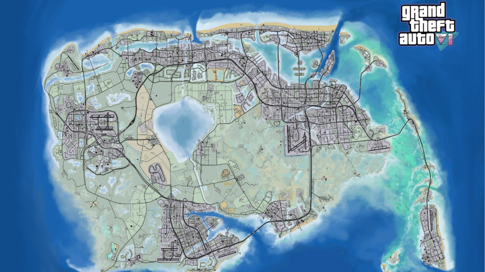 The leaked GTA 6 map