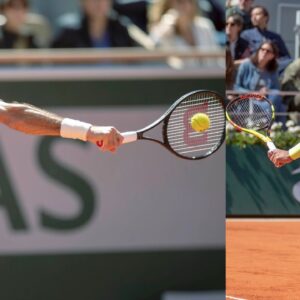 Federer 2005 Roland Garros pass shot against Nadal