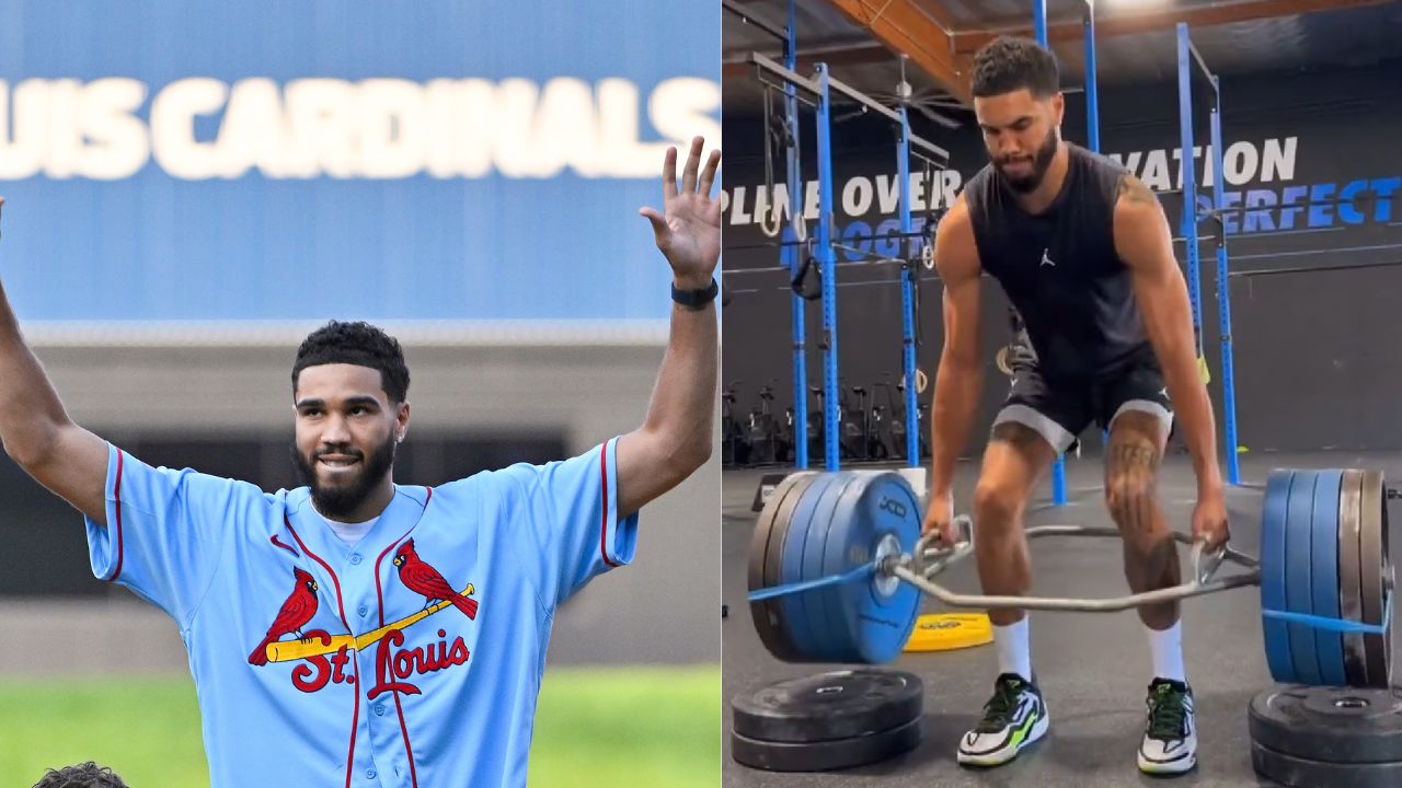 “Oh He Not Playing Fair This Season!”: Jayson Tatum Lifting 495lbs Has NBA Twitter in Awe of 6ft 8″ Celtics Star