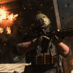An image of a soldier holding a gun shooting in Warzone 2