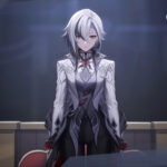 An image showing a character from Genshin Impact with white hair