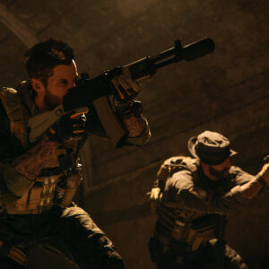 An Image of Two Soldiers Pointing their weapons in Warzone 2