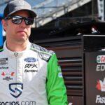 Aug 12, 2023; Speedway, Indiana, USA; NASCAR Cup Series driver Brad Keselowski (6) during practice for the Verizon 200 at the Brickyard at Indianapolis Motor Speedway Road Course. Mandatory Credit: Mike Dinovo-USA TODAY Sports