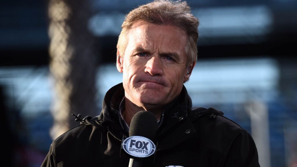 Feb 19, 2015; Daytona Beach, FL, USA; Fox Sports NASCAR analyst Kenny Wallace before race one of the Budweiser Duels at Daytona International Speedway. Mandatory Credit: Mike DiNovo-USA TODAY Sports