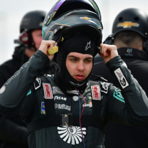 Mar 4, 2023; Las Vegas, Nevada, USA; NASCAR Cup Series driver Noah Gragson (42) during practice at Las Vegas Motor Speedway. Mandatory Credit: Gary A. Vasquez-USA TODAY Sports
