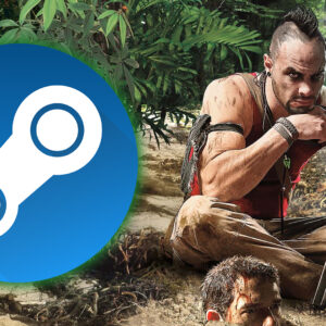 An image showing the main cover of Far Cry 3 with the Steam logo on left