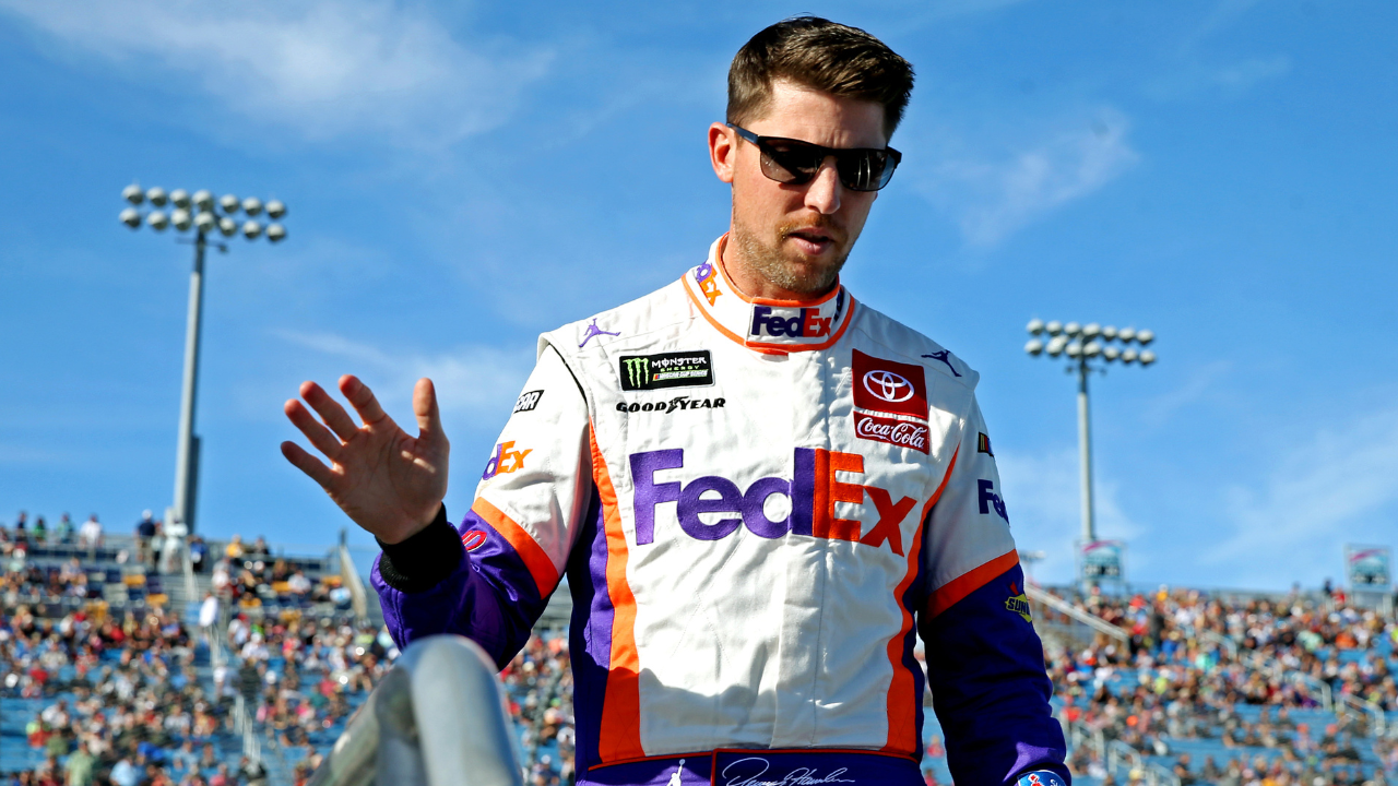NASCAR Cup Series driver Denny Hamlin (11) before the Ford EcoBoost 400 at Homestead-Miami Speedway.