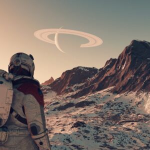 The player character in Starfield