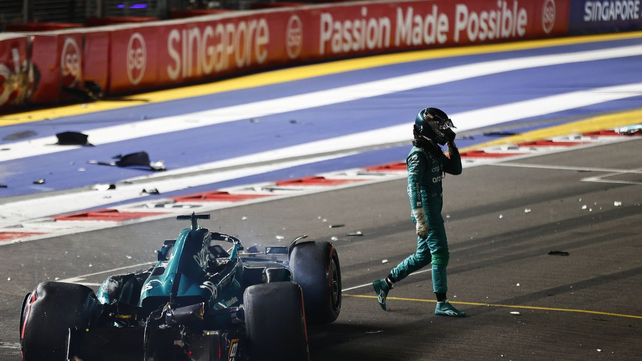 Lance Stroll Gets Hyped Up for Singapore GP Crash in Bizarre Turn of Events