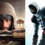 An image showing combined collage of Assassin's Creed 1 and Mirage main covers