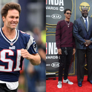 Shaquille O'Neal's Son Hypes Up NFL Superstar Tom Brady Draining Impressive Shots While Working Out with Son in a Basketball Gym