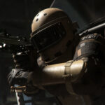 An image of a soldier pointing a pistol