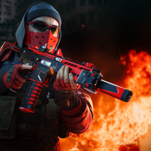 An image of a soldier shooting a weapon