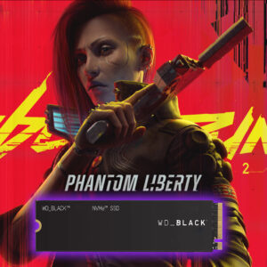 An image showing the main cover for Cyberpunk 2077 Phantom Liberty cover with SSD