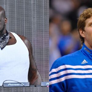 In His Prime During His $120,000,000 Lakers Contract, Shaquille O'Neal Showcases 'Skinny' Dirk Nowitzki's Take On Having To Guard Him