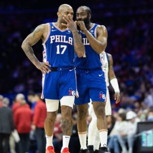 "They Knew And Couldn't Do Sh*t!": James Harden And PJ Tucker Laughing On The 76ers Bench Has Gilbert Arenas In Stitches Following Blockbuster Trade