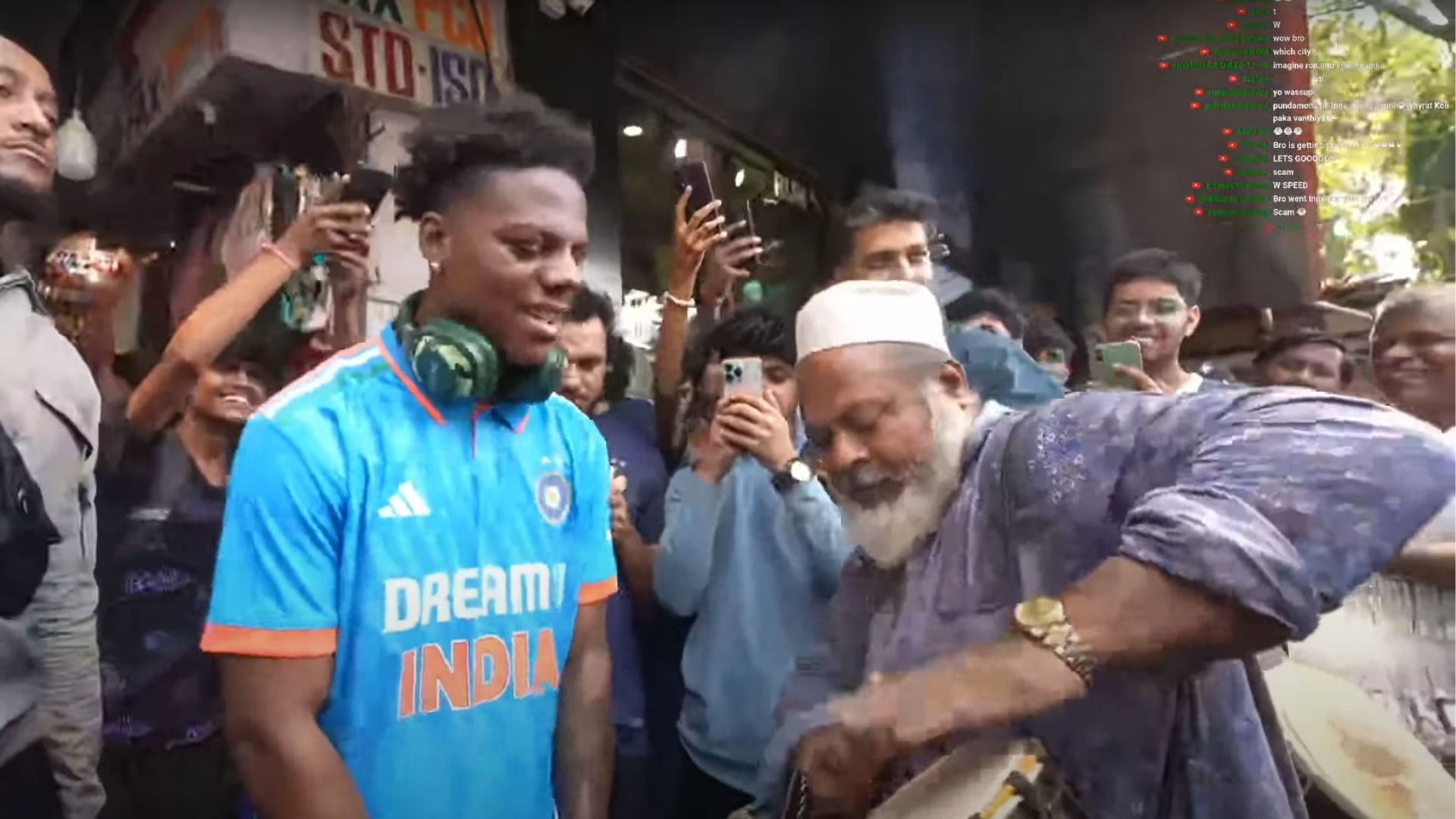 IShowSpeed livestreams from Mumbai, India