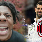 An image showing iShowSpeed and Novak Djokovic collage