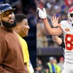 9 Days After Expressing ‘New Heights Podcast Desire,’ LeBron James Crowns Travis Kelce ‘North East Ohio’s Most Famous Man’