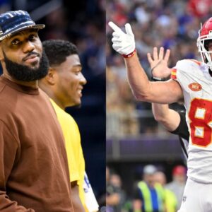 9 Days After Expressing ‘New Heights Podcast Desire,’ LeBron James Crowns Travis Kelce ‘North East Ohio’s Most Famous Man’