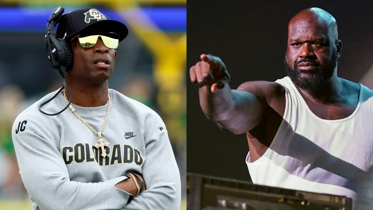 24 Years After Tearing Down The Basket, Shaquille O'Neal Had Deion Sanders In Stitches Explaining His NFL Celebration