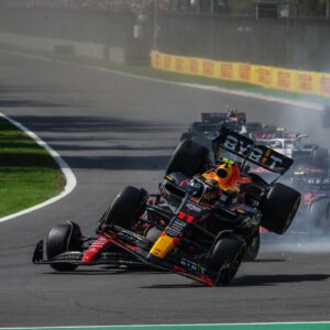 “Checo Was Squeezing Charles Leclerc”: Christian Horner Rescinds Ferrari Star for Any Blame in Sergio Perez’s Unfortunate Exit from His Home Race