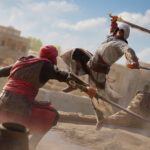 An image showing Basim fighting with this sword and dagger in Assassin's Creed Mirage