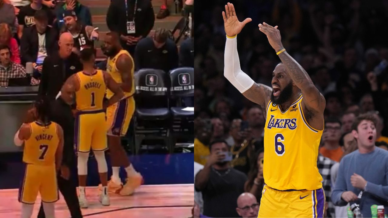 Exposing LeBron James' 'Heated' Interaction With D'Angelo Russell, NBA Twitter Backs 'Nastily' Edited Video Between The 2 Lakers Stars