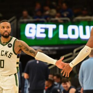 Despite A Near $100 Million Adidas Deal, Damian Lillard Hilariously Accepts Giannis Antetokounmpo's 'Freak 5' Nike Shoes