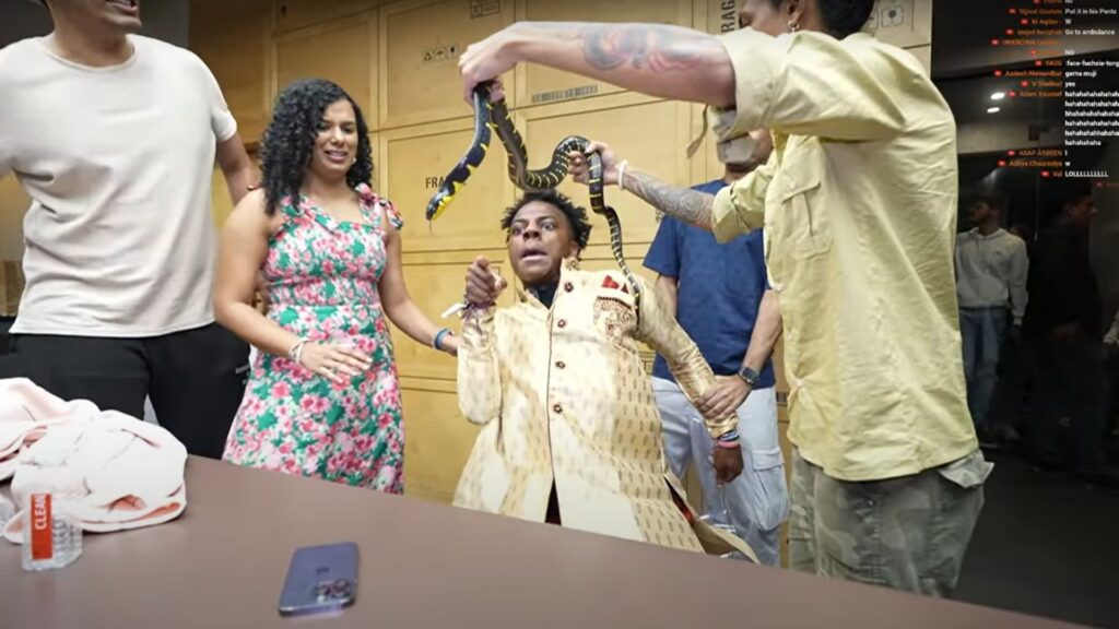 IShowSpeed gets bit by a snake in India and tries to get the snake arrested