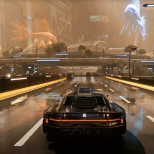 An screenshot from modded Cyberpunk 2077 running on Update 2.0 and Phantom Liberty