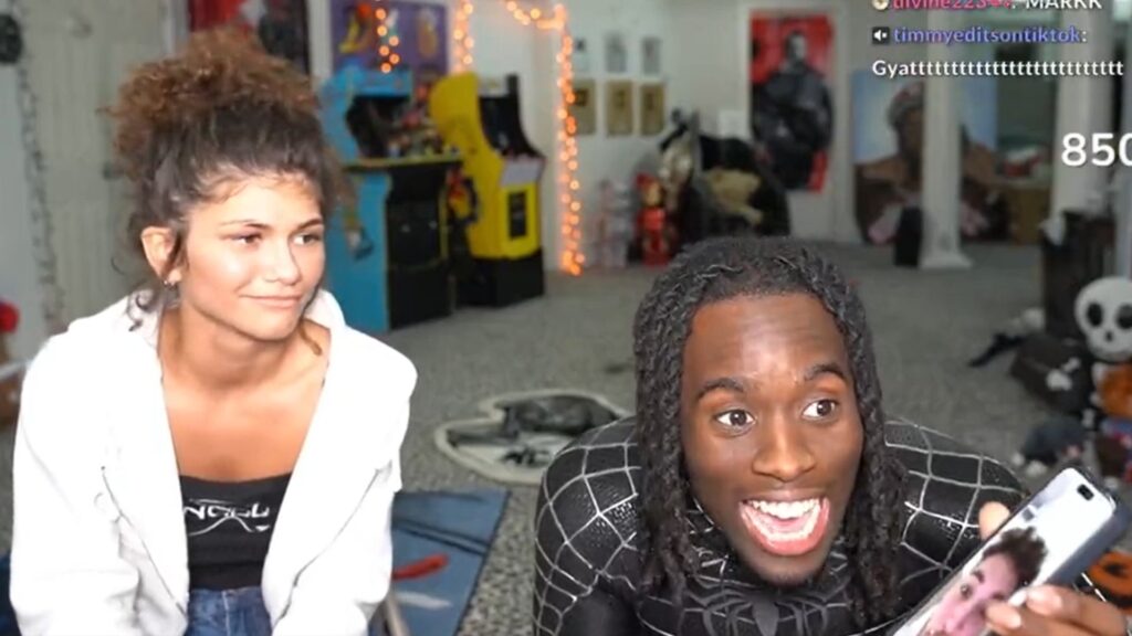 Kai Cenat pranks Adin Ross by bringing in a Zendaya lookalike onstream