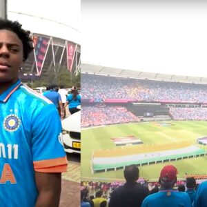 IShowSpeed attends the India and Pakistan match