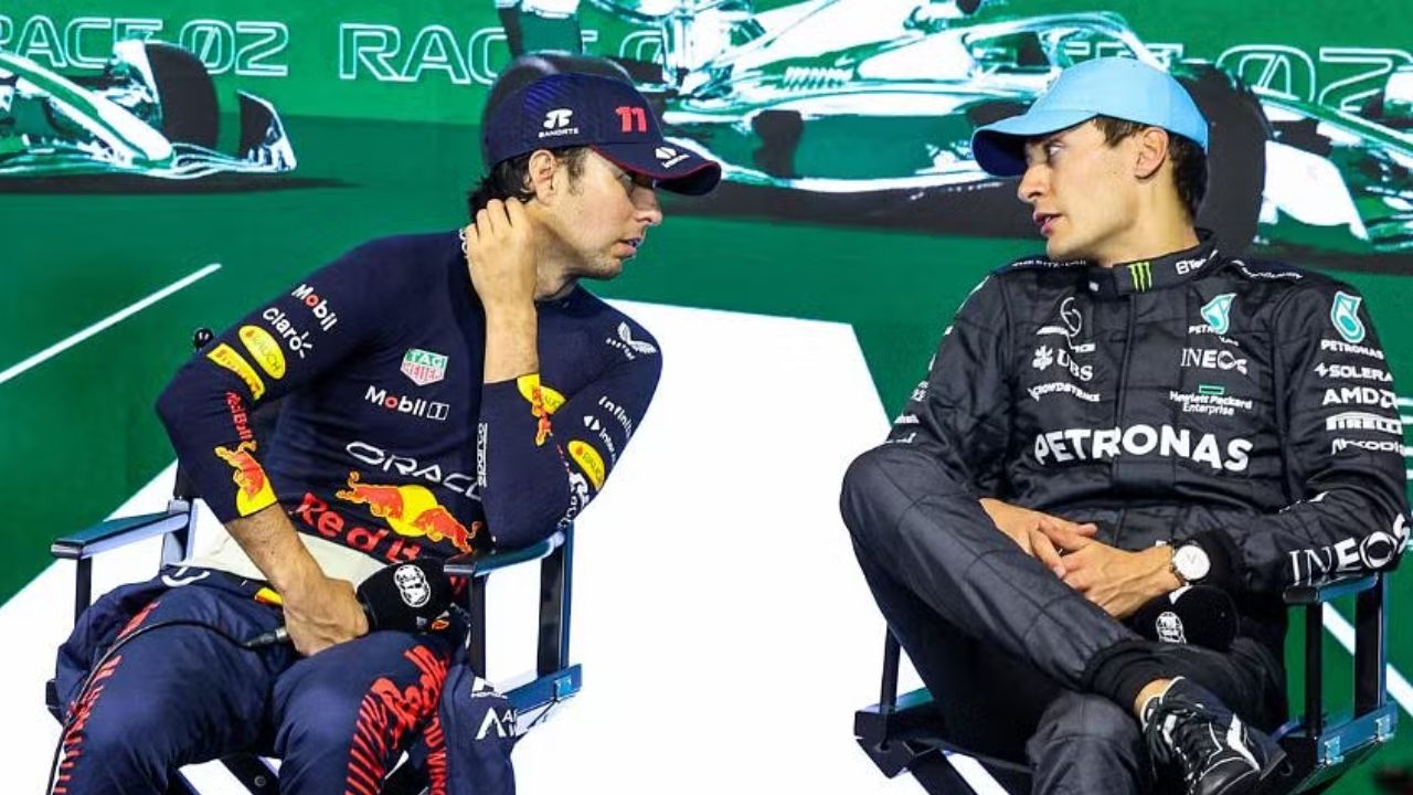 Sergio Perez Uses George Russell to Call Out ‘Hypocrite’ Media as Talks of His $10,000,000 Job Going Away Gains Momentum