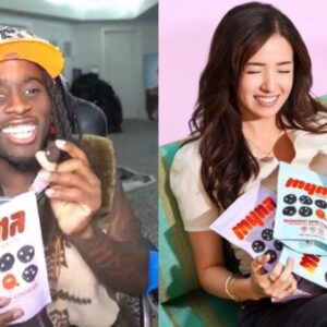 Kai Cenat reviews Pokimane's new cookie but calls it overpriced and mid like xQc