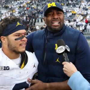 Interim Coach Sherrone Moore Sheds Tears of Joy After Guiding Michigan to a Win in Jim Harbaugh's Absence
