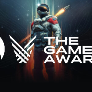 An image showing Starfield cover with Xbox logo and The Game Awards logo, which will host GOTY or Game of the Year