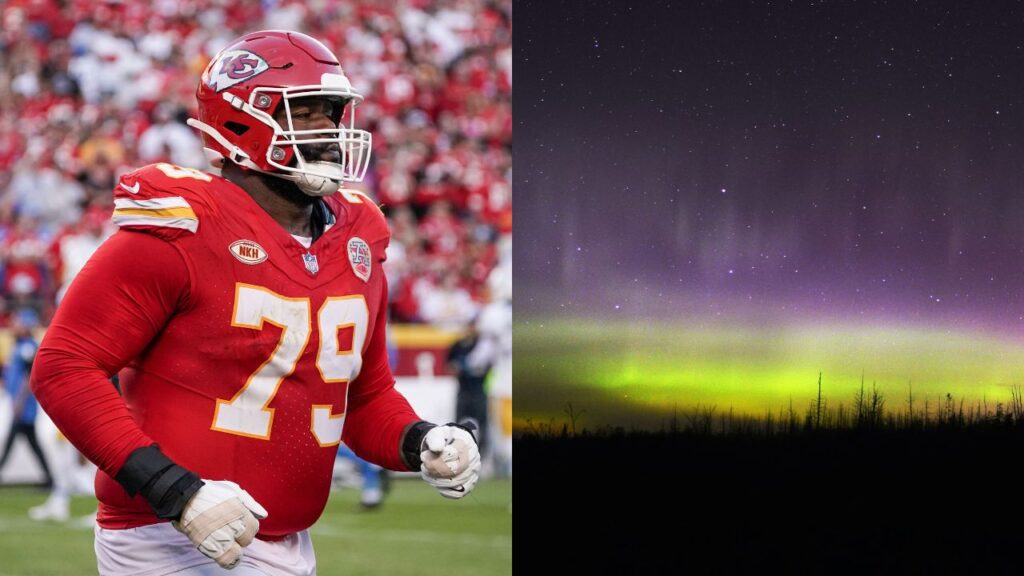 Donovan Smith and Chiefs Reporter Post Pictures Of Northern Lights From Flight Back Home From Germany: “Somewhere Over Iceland”