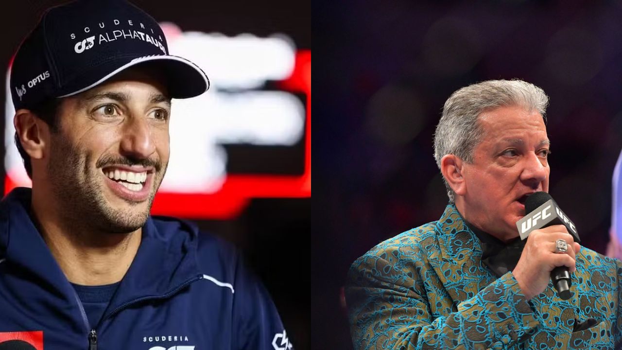 Lending His Million-Dollar Voice to F1 Las Vegas, UFC Icon Bruce Buffer Leaves Daniel Ricciardo Geeking on the Racetrack