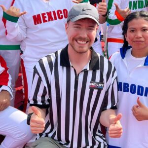 How much and what has MrBeast given away in the year 2023?