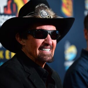 Nov 4, 2022; Avondale, Arizona, USA; Team owner Richard Petty in attendance as Jimmie Johnson announces ownership stake into the Petty GMS organization starting in 2023. at Phoenix Raceway. Mandatory Credit: Gary A. Vasquez-USA TODAY Sports