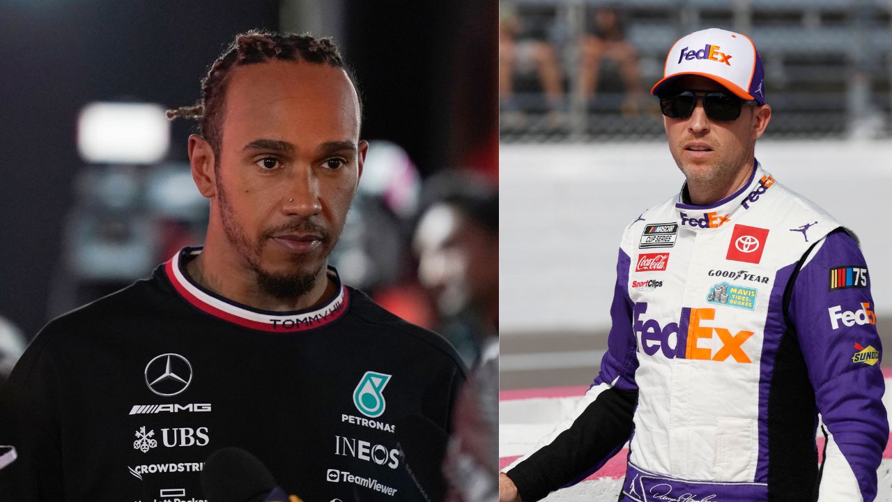 Lewis Hamilton Caught Getting Seduced by NASCAR Future as Singular Denny Hamlin Picture Wrecks Havoc on the Internet