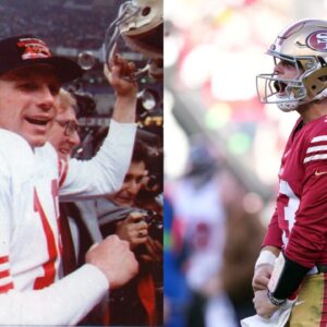Jerry Rice Remembers Joe Montana After Watching Rockstar Brock Purdy's Coolness, Composure & Velocity Behind the Throws