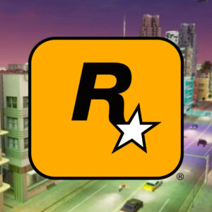 An image showing Rockstar logo with Vice City map