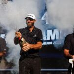 Pat Perez, Dustin Johnson and Peter Uihlein