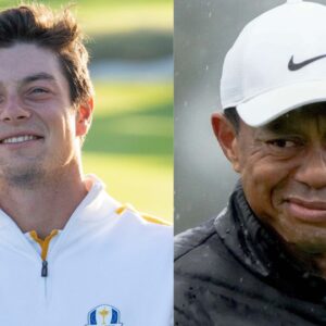 Viktor Hivland and Tiger Woods