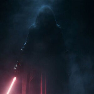 A Sith Lord in an enigmatic smoke screen in Star Wars: Knights of the Old republic