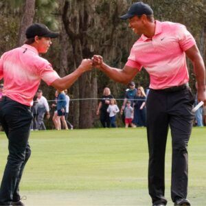 Tiger Woods and Charlie Woods