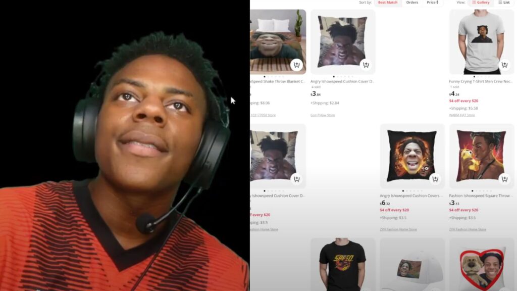 IShowSpeed sues Chinese companies for selling bootleg mechandise